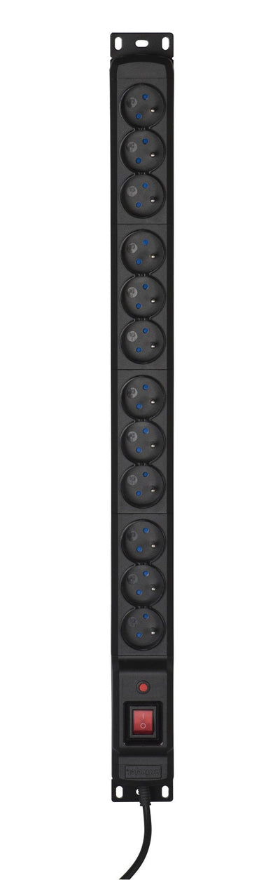 Activejet Protector Sobretensión Combo 12 Salidas 5M 16A 3680W Black — image 1