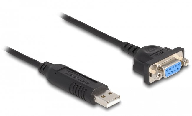 Delock 66453 USB Cable 2.0A RS-232 With Housing Connector Serial Compacta 50CM Ftdi