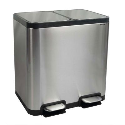 Maul 9502294 Bucket Basura Rectangular Steel Inoxidable Black Silver — image 1