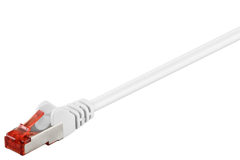 Network Cable CAT.6 1.0M White S FTP 2x RJ45 Lsoh Cu