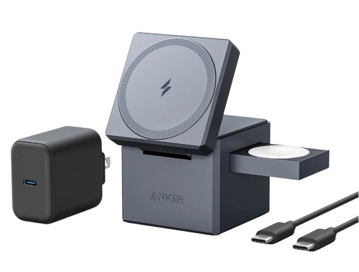 Anker Cargador 3 1 Con Magsafe Bucket Gris