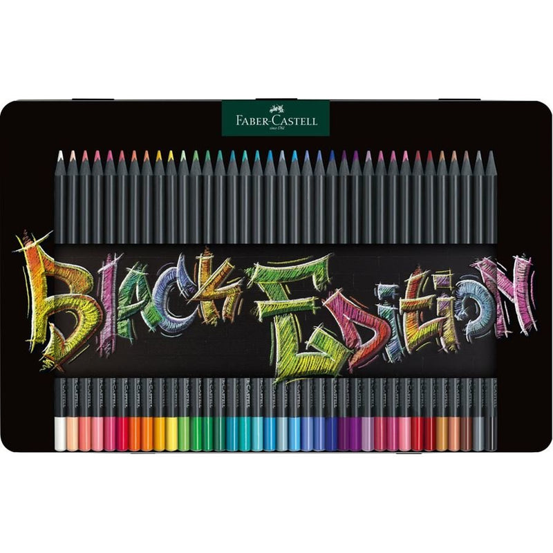Pencils Colours Faber-castell Black Edition 36 Pieces Set Black Case Metal