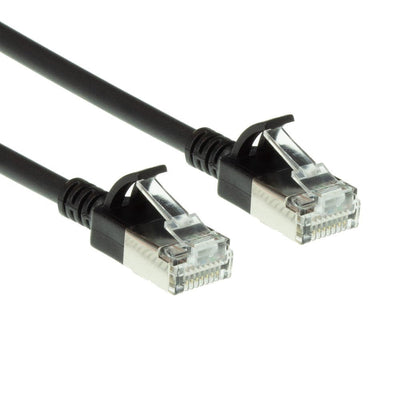 Black 10 Meter Lszh U FTP CAT.6A Datacenter Slimline Patch Cable Snagless With RJ45 Connectors — image 1