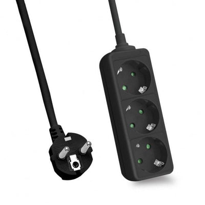 Helos Power Strip Classic, 3 Sockets Black 3,0M, Without Switch — image 1