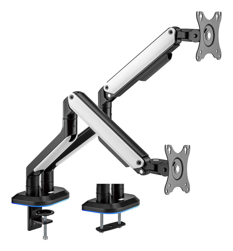 Aisens Desk Mount RGB Gaming Contrapeso Rotating And Tilt Monitor/TV 9KG (3 Pivots 2 Arms 17-32, Negro-bl