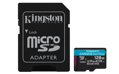 Kingston microSD 128GB Microsdxc Canvas Go! Plus GEN4 A2 U3 V30 + Adapter — image 1