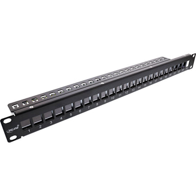 Inline Patch Panel Blank 19 24 Ports 1U Black — image 1