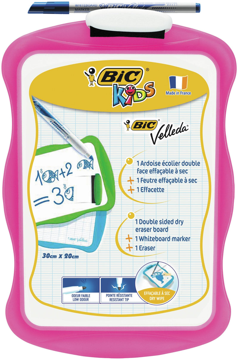 Bic Velleda Kids Whiteboard School White And Milimetrada + 1 Marcador Velleda Blue + 1 Borrador - Dimensions 2
