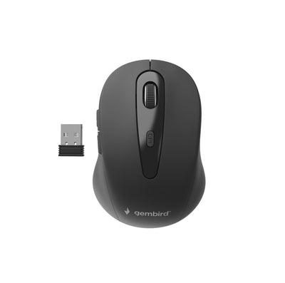 Gembird Mouse Óptico Wireless MUSW-6B-01, 1600 Dpi, Nano Usb, Black — image 1