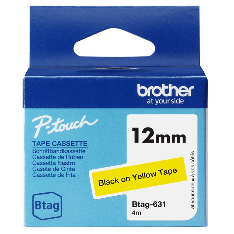 Brojoher Tape BTAG631 / BTAG-631 Black Sobre Yellow