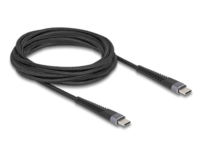 Delock Cable 81126 USB 2.0 USB Type-c™ Male a Male With Protection Flexión Extended 60W 3M