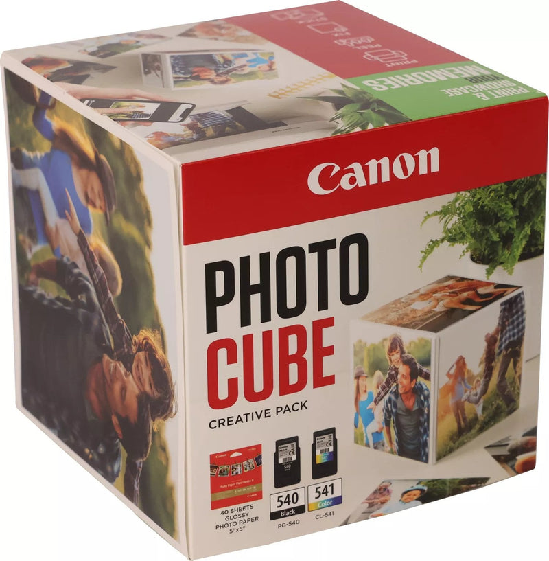 Canon Photo Cube Creative Pack Glossy Paquete 2 Black Colour Cyan Magenta Yellow Genuine Green Kit Cartridge T