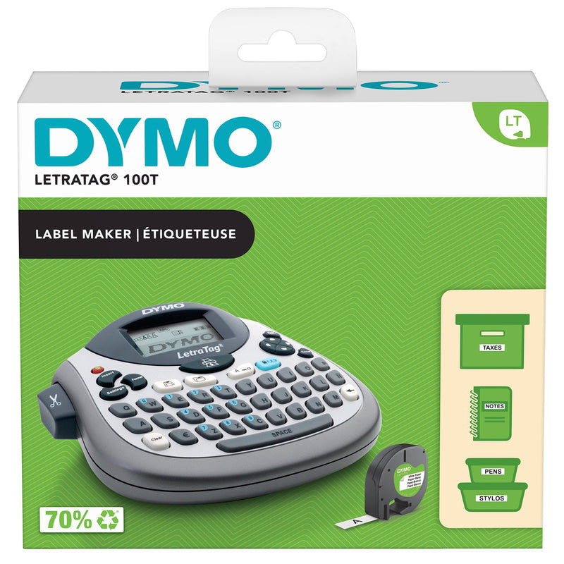 Dymo Letratag LT-100T, Labeller Plateada, With Keyboard German Qwertz