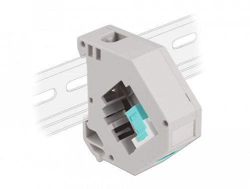 Delock Adapter Carril Din With Keystone Sc Simplex Connector Female a Sc Simplex Connector Female Aqua — image 1