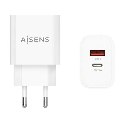 Aisens Wall Charger 1x USB Type-c 1x USB 20W A110-0681 — image 1