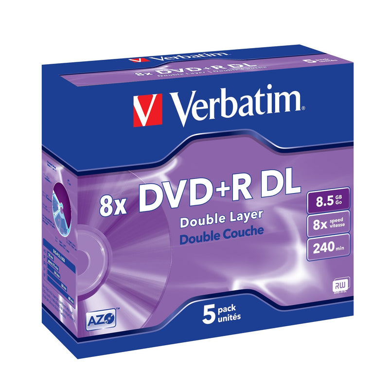 Verbatim Dvd + R Double Capa 8X 8.5GB Tarrina 5 43541 (20)