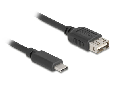 Delock 81536 USB Cable 2.0 USB Type-c™ Male a Easy USB Tipo-a Female 1M — image 1