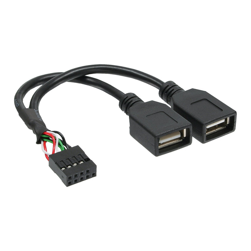 Inline Adapter USB 2.0 Internal 2x USB a Female Head Motherboard