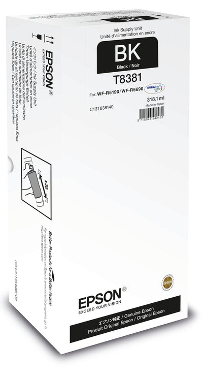 Epson Genuine Ink T8381 318.1ML Black Recharge Ink — image 1