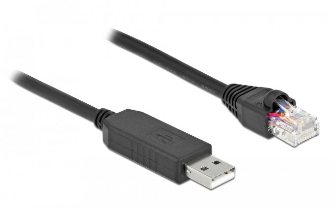 Delock Serielles Cable Connection With Ftdi Chipset, USB 2.0 Type a Connector Male a RS-232 RJ45 Connector Mal
