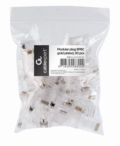 Gembird Connector RJ45 CAT.5 50UDS PLUG3UP6/50 — image 1