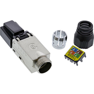 Inline Connector RJ45 CAT.8.1 2000MHZ, Instalable Campo, Blindado, With Cover Roscada — image 1