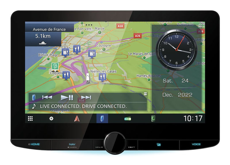 Kenwood Electronics DNR992RVS Navegador Mano 25,6CM (10.1) LED Screen Touchscreen 3,25KG Black