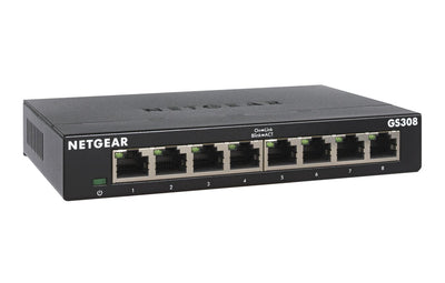 NETGEAR GS308-300PES Switch No Administrado L2 Gigabit Ethernet (10/100/1000) Black — image 1