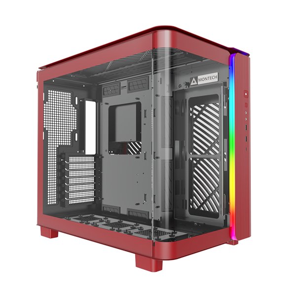 Montech Box King 95, Red Glass Tempered X 2 KING95R