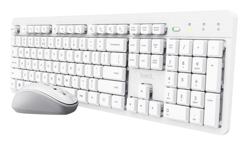 Trust Ody Ii Keyboard Mouse Included Home Office RF Wireless QWERTY English Ee. Uu. White — image 1