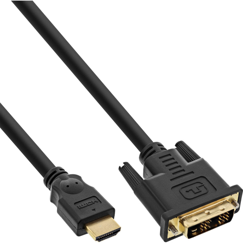 Inline 30 Pieces Paquete a Granel Hdmi-DVI Cable Contactos Chapados Oro, HDMI Male a DVI 18 + 1 Male 2M
