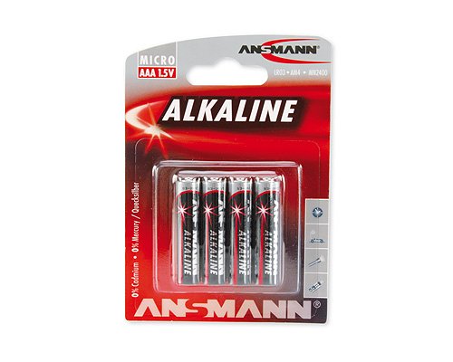 Ansmann 5015553 Battery Doméstica Battery Body Only Uso Alcalino Pack 4 Batteries