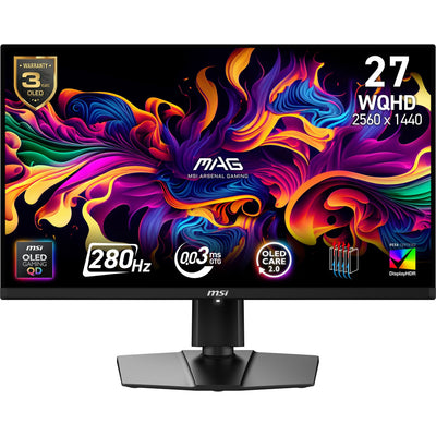MSI Monitor Mag 271QP Qd-oled X28 26.5 2560 X 1440 Pixels Wide Quad HD Black — image 1