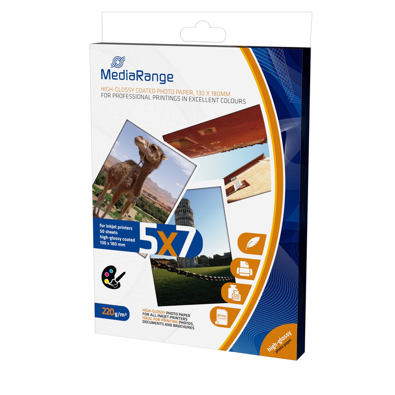 Mediarange MRINK114 Paper Fotográfico White Brillo