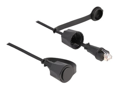 Delock Network Cable RJ45 Connector Male a RJ45 Connector Male CAT.6 STP With Verschlusskappe Outdoor IP68 Sta — image 1