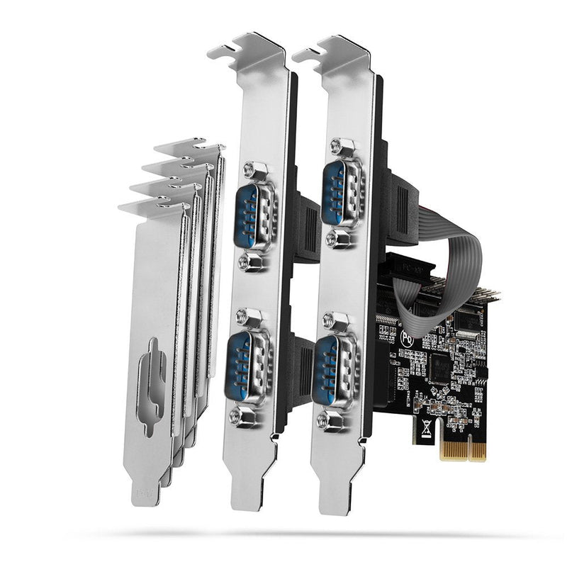 Axagon Pcea-psn Pcie-adapter With 4X Seriell-ports - Asix AX99100 Chipsatz Card And Adapter Interfaz Internal