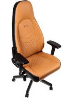 Noblechairs Icon Echtleder Gaming Chair - Cognac Black