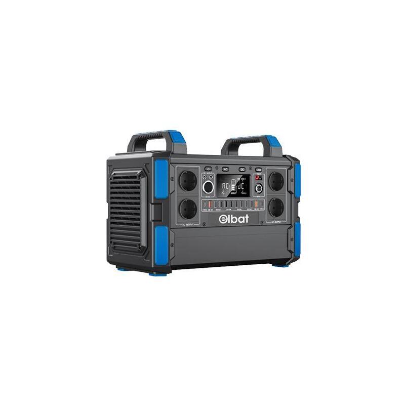 Elbat Generator Energia Portátil - 1000W - Batería Litio 327.600MAH - Funcion Bms - Charging Con Panel Solar -