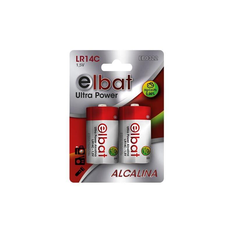 Elbat Pack 2 Batteries Alcalinas LR14C