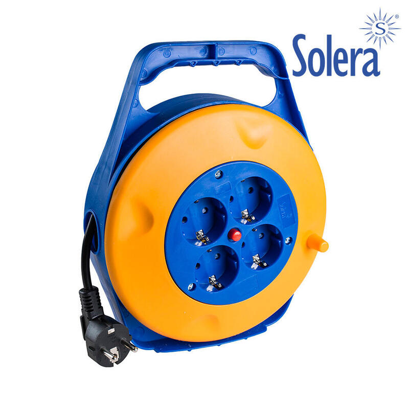 Solera Enrollacable 10M 3X1MM With 4 Sockets Bipolares With T/Tl 7412/1