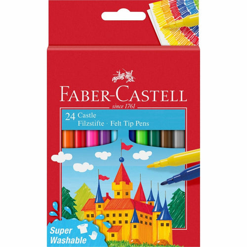 Faber-castell Castle Pack 24 Markers - Ink With Base Water Washable - Colours Surtidos — image 1