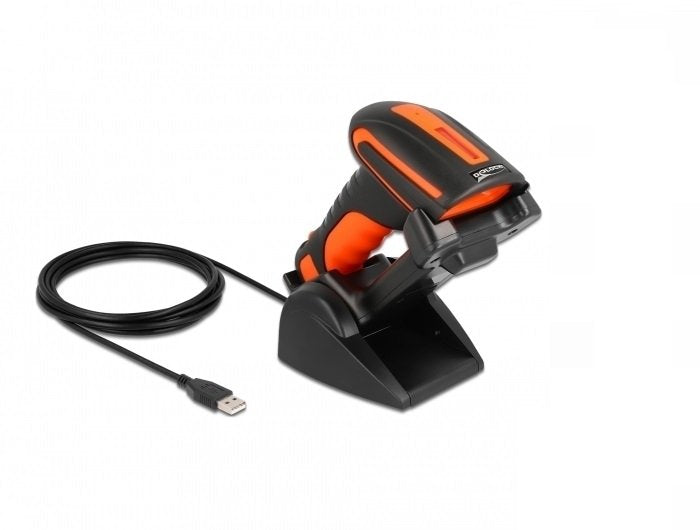 Delock Scanner Code Barcodes Industrial 1D And 2D 2,4GHZ Or Bluetooth With Estación Charging Inductiva