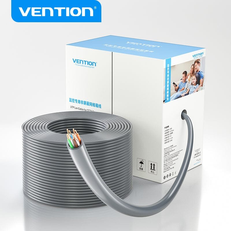 Vention Bobina Cable RJ45 UTP IJCH305 Outdoor Patch CAT.5E 305M Grey