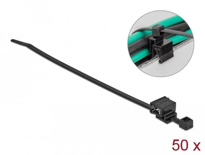 Delock Sujetacables With Clip Bordes 200 X An 4,8MM Black 50 Pieces — image 1