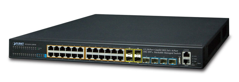 Layer 3 24-PORT 10/100/1000T 802.3AT PoE + 4-PORT 10G