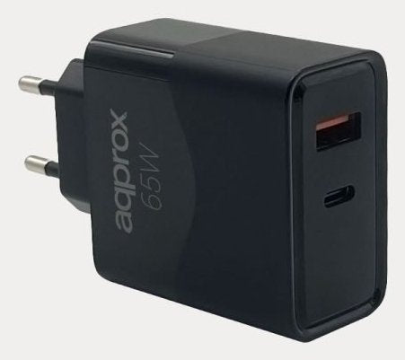 Approx Wall Charger APPUSBWALL65W 1x USB-C Pd 1x USB-A 65W USB Cable -a a USB-C Included