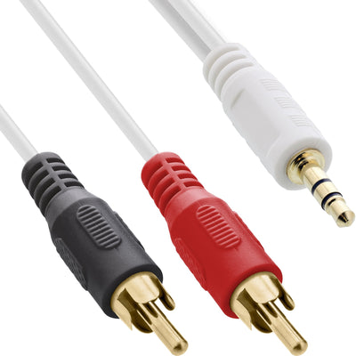 Inline Cable 2X Rca Male a 3.5MM Male Oro White 7.5M — image 1