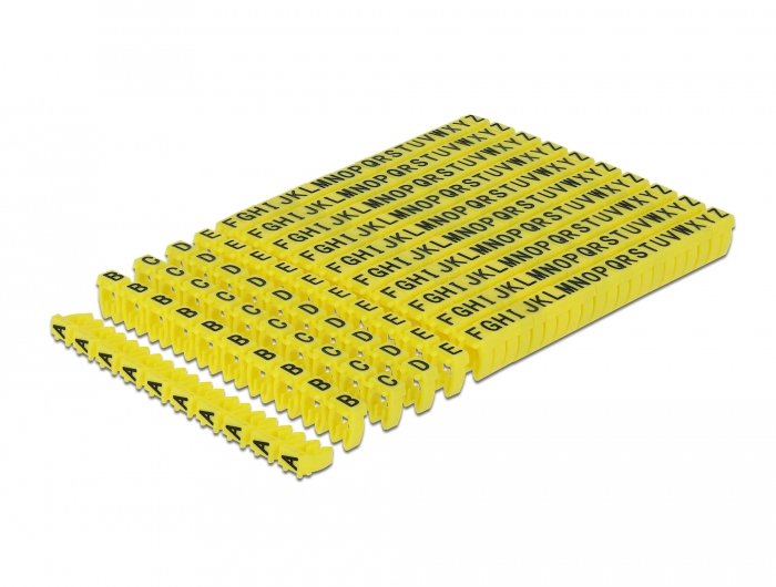 Delock 18303 Clips Marcadores Cables a-z Amarillos, 260 Units
