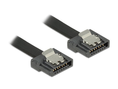 Delock Cable Metallic Black SATA Flexi 6GB/S 50CM — image 1