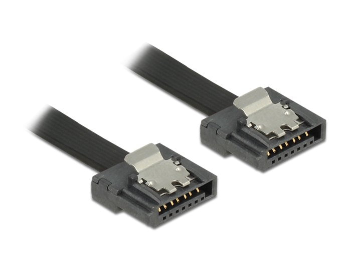 Delock Cable Metallic Black SATA Flexi 6GB/S 50CM